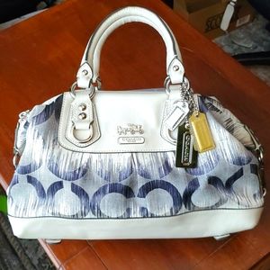 COACH Madison Op Art Ikat Sabrina Satchel Handbag Purse